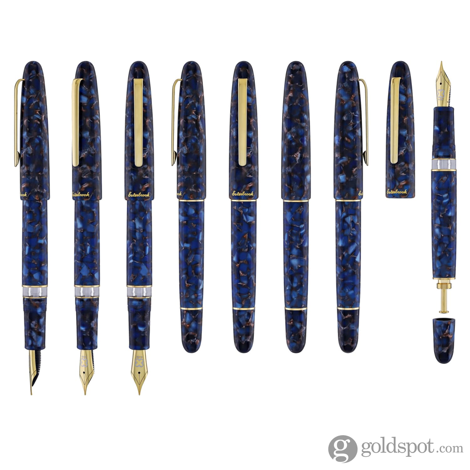 Esterbrook Estie Button Fill Fountain Pen - Nouveau Blue Ink | Premium Writing Instrument for Calligraphy, Journaling & Gifts