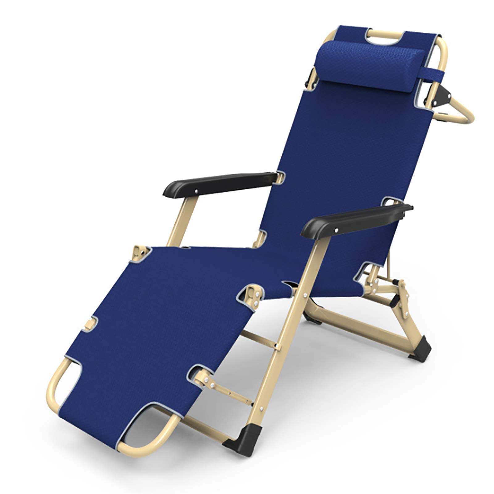 **DYCLE Adjustable Folding Recliner Chair - Ergonomic Sun Lounger for Patio, Beach, Garden & Camping - Detachable Headrest, 400kg Capacity - Perfect for Indoor & Outdoor Relaxation**