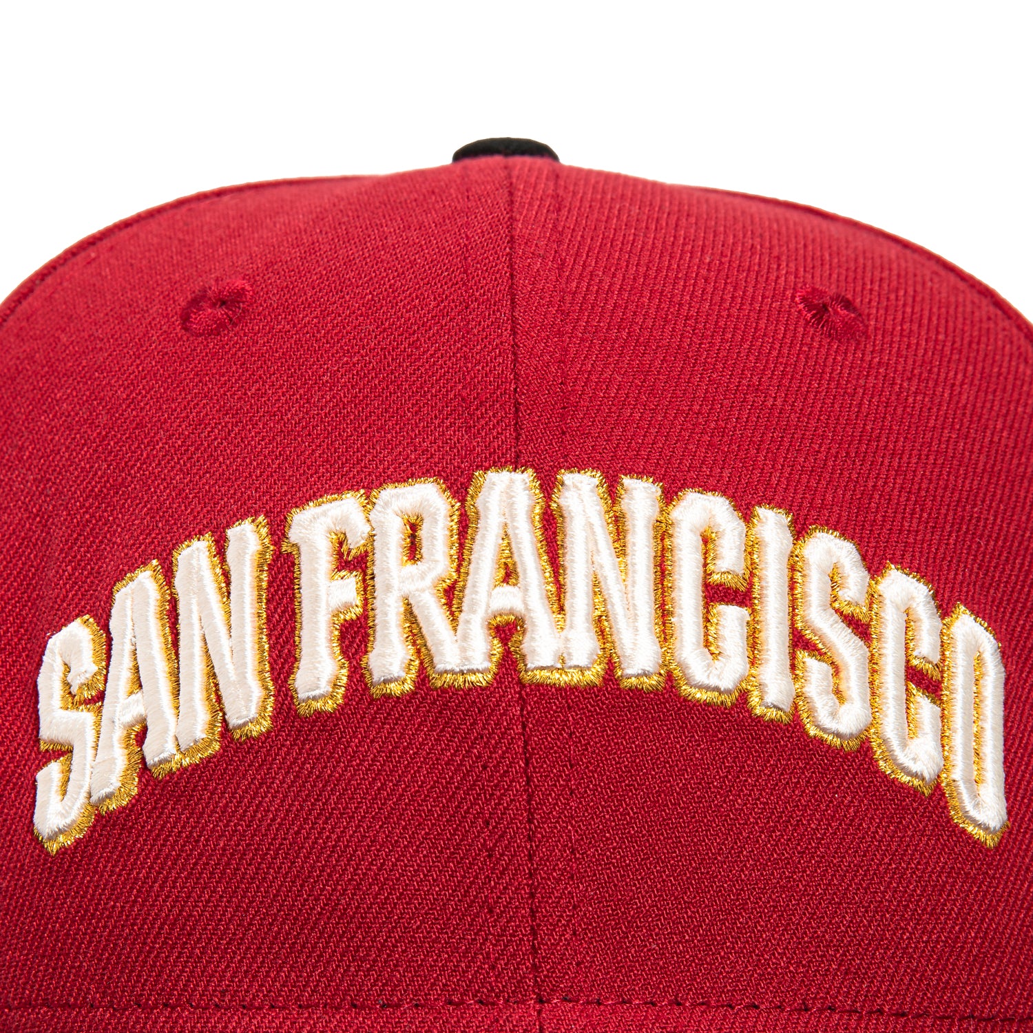New Era 59Fifty San Francisco Giants Candlestick Park Patch Word Snapback Hat - Cardinal, Black & Metallic Gold | MLB Baseball Cap for Men & Women | Game Day, Sports Fan Gift & Streetwear Fashion
