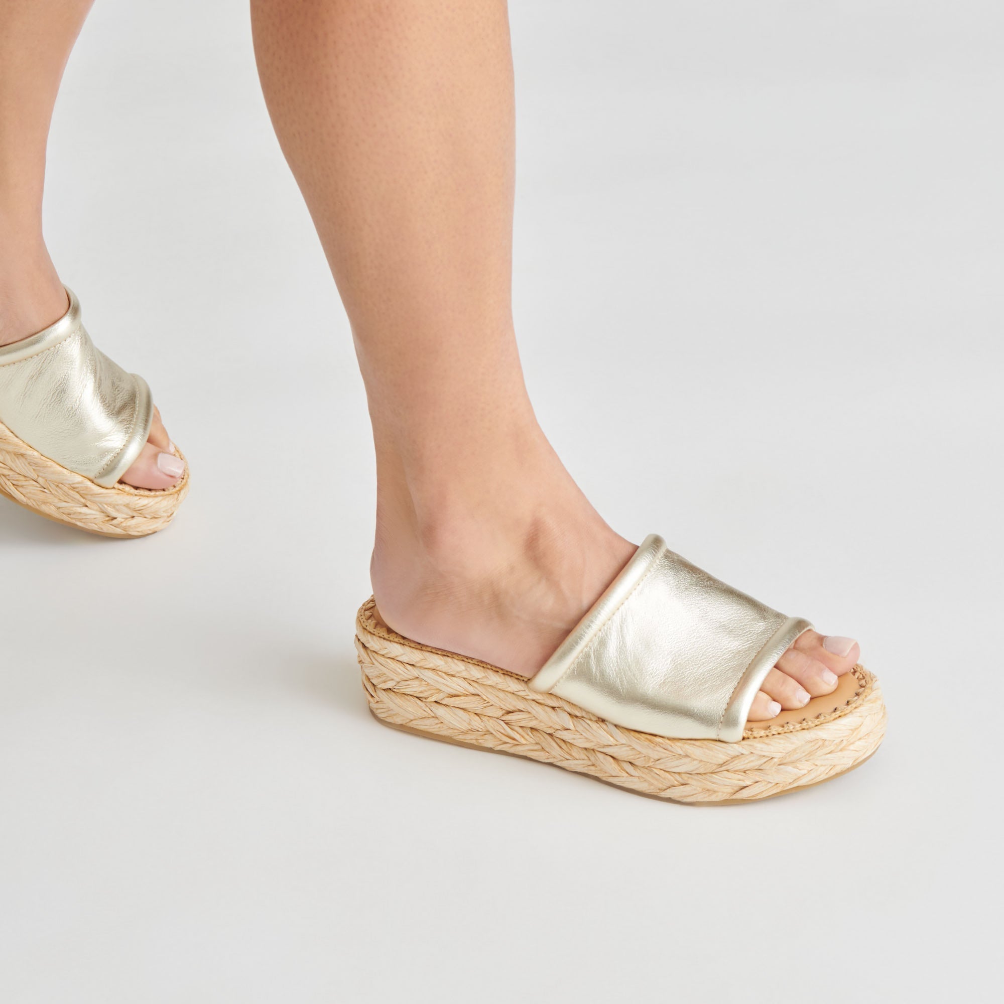 CHAVI Women's Light Gold Metallic Leather Sandals - Comfortable & Stylish Summer Footwear for Beach, Vacation & Casual Outings
