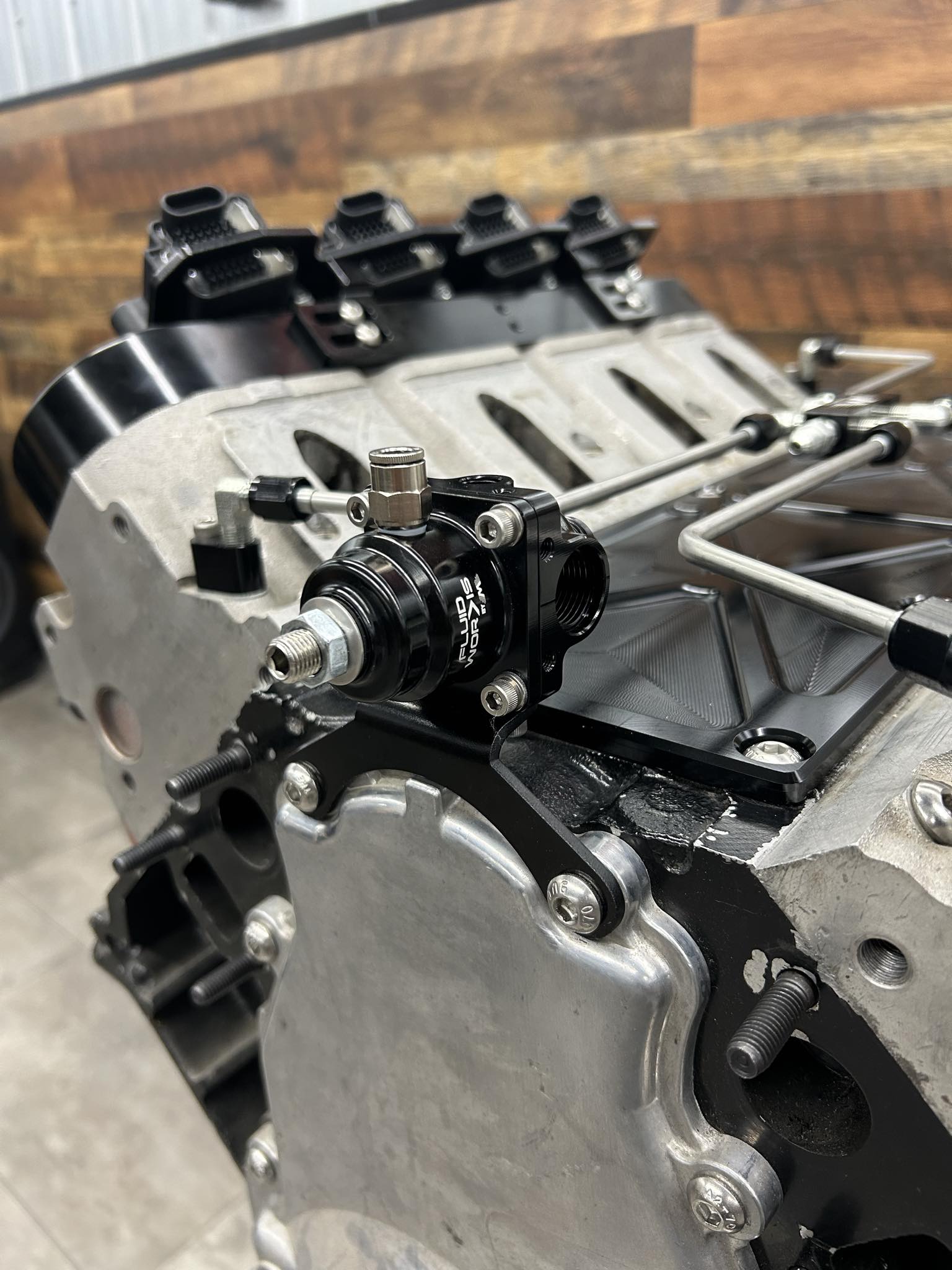 Fluidworks LS Timing Cover Fuel Regulator Bracket Kit - Compatible with LS Engines - High Performance Fuel System Upgrade for Racing & Street Use