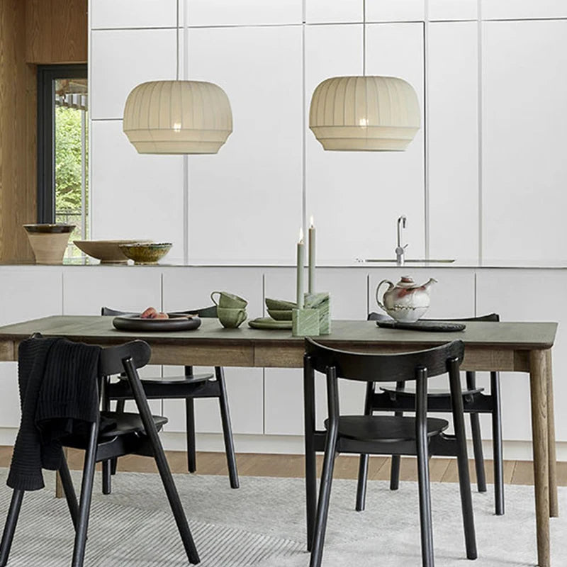 Modern Lumen Drape Pendant Light - Elegant Hanging Fixture for Dining Room, Kitchen Island & Bedroom Lighting | Dimmable LED Chandelier for Home Decor
