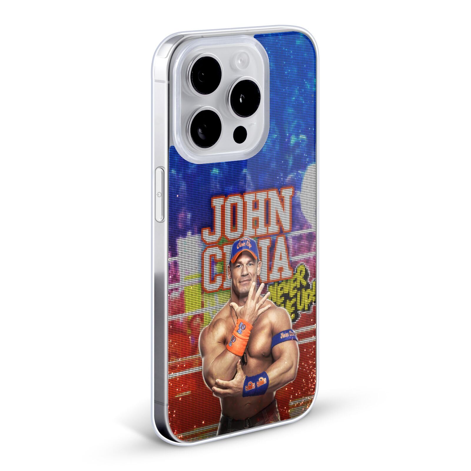 Official WWE John Cena LED Image Soft Gel Case for iPhone 7 Plus/iPhone 8 Plus - Durable Protection with Licensed Design, Perfect for WWE Fans and Sports Enthusiasts