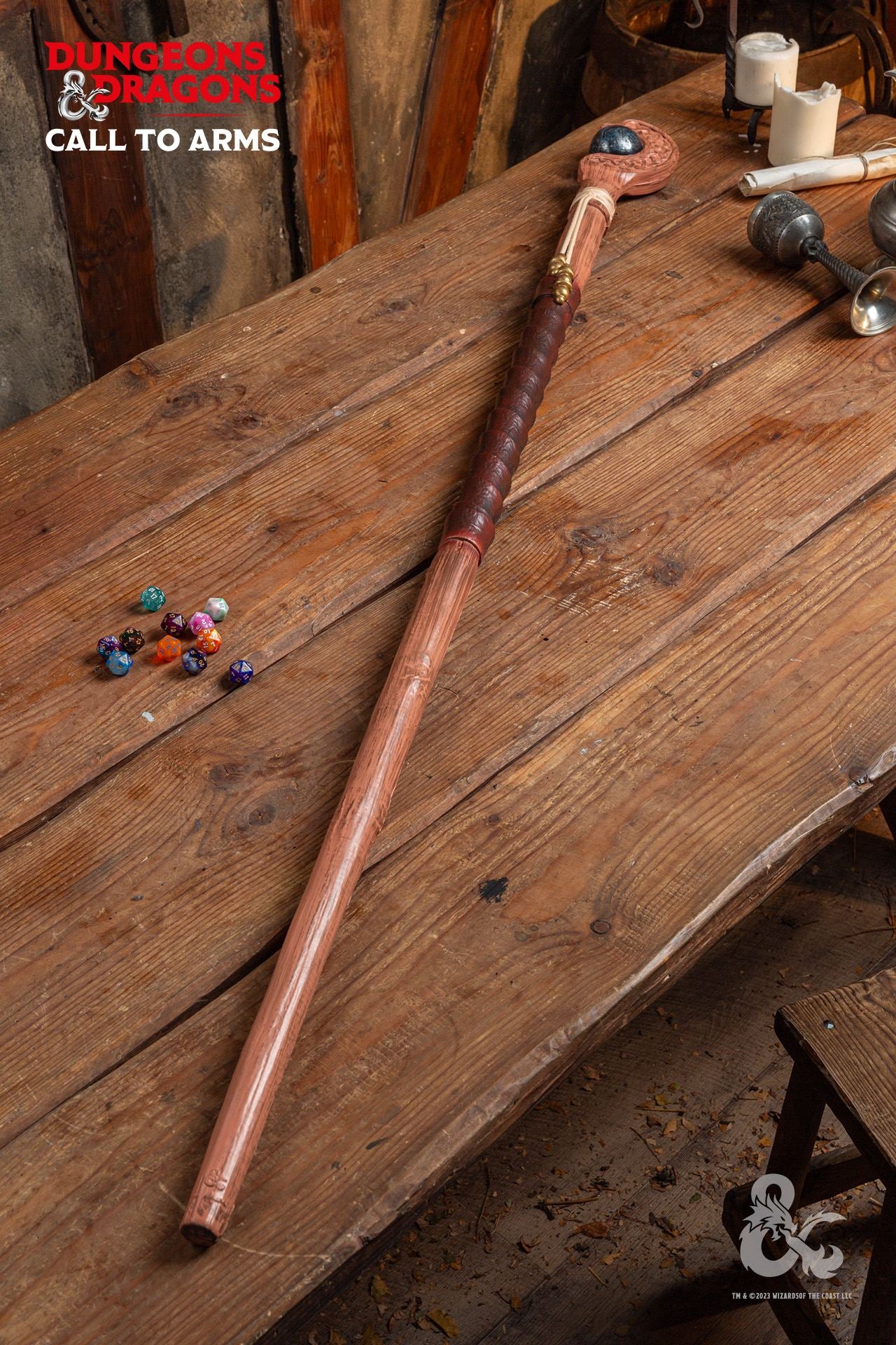 Dungeons & Dragons Foam Wizard Staff - Lightweight & Safe LARP Prop for Cosplay, Halloween, and Fantasy Role-Playing Games