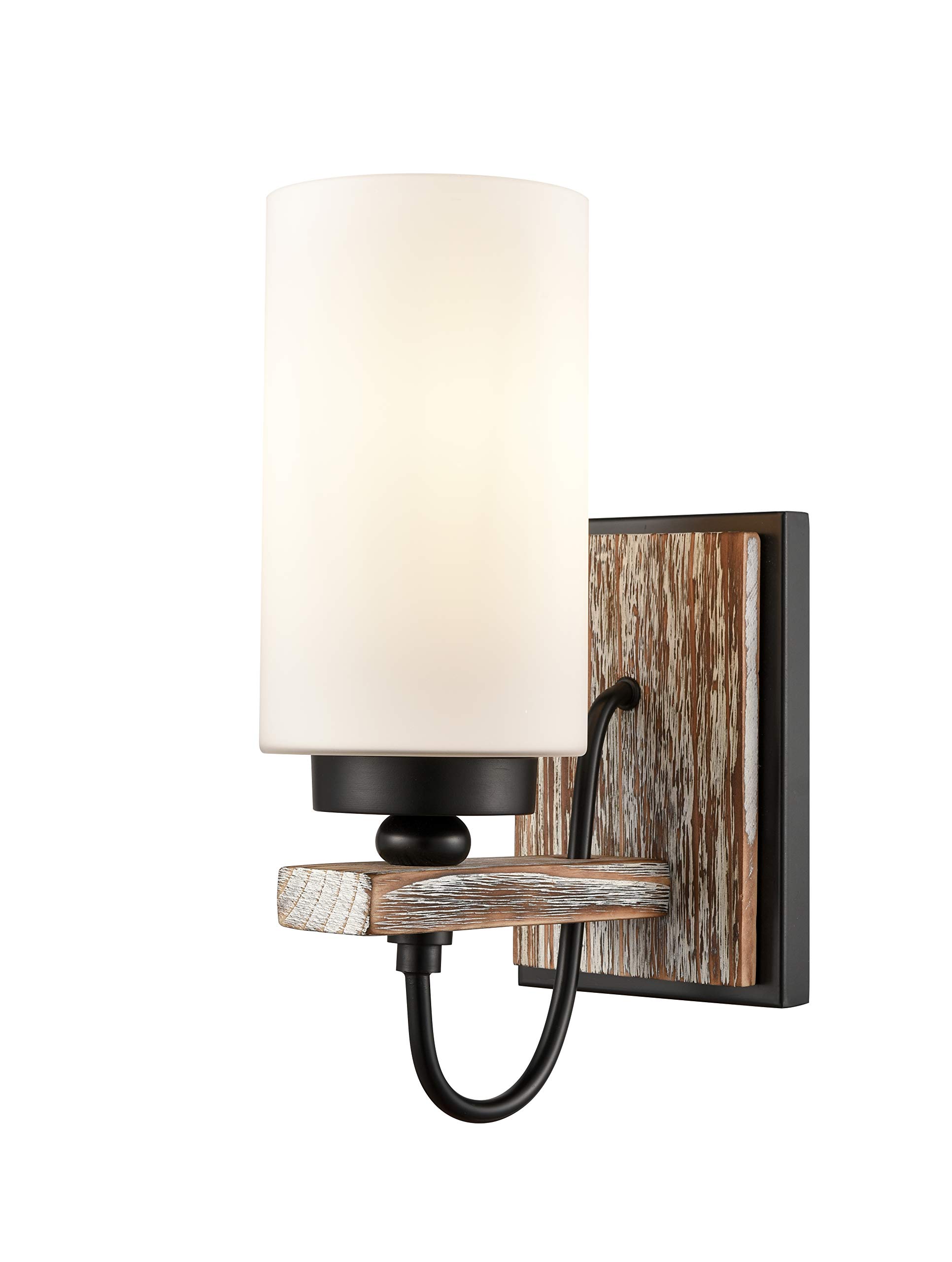 Innovations 442-1W-BK-W Modern Black Wall Sconce Light Fixture - Perfect for Bedroom, Hallway, or Entryway Lighting Decor