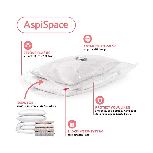 Space Saving Vacuum Storage Bags for Clothes & Bedding - Extra Flat Compactor Bags in Various Sizes | Perfect for Travel, Seasonal Storage & Small Space Organization