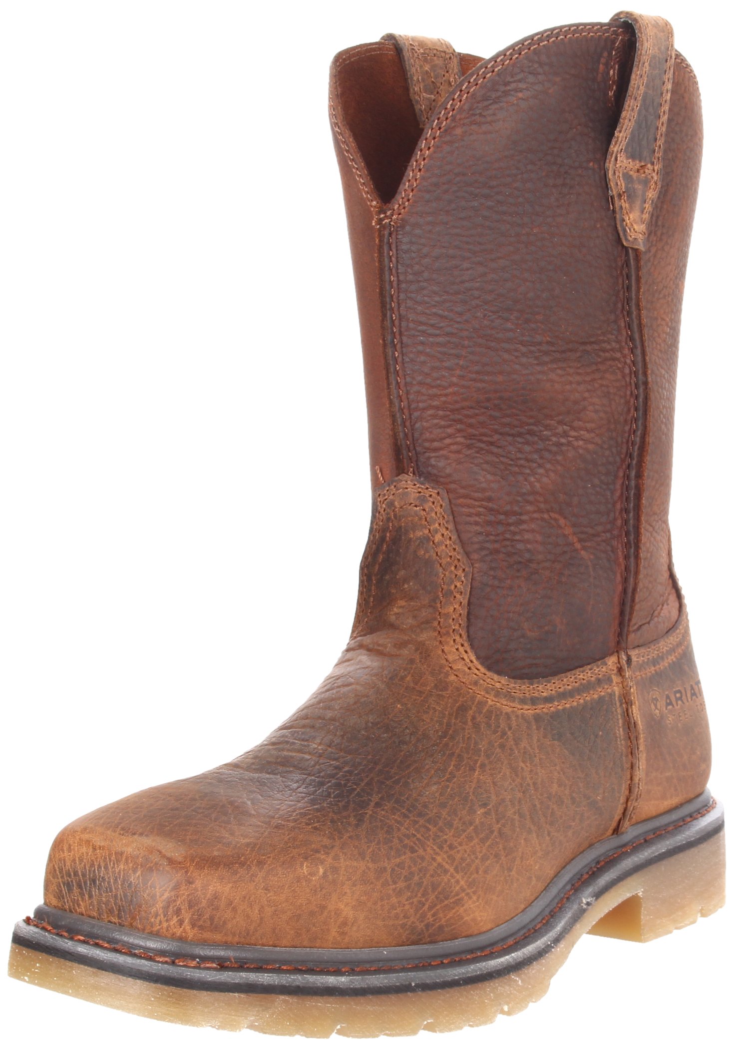 Ariat Rambler Men's Leather Steel Toe Western Work Boots - Durable Cowboy Boots for Ranch, Construction & Outdoor Work - Comfortable Safety Boots for Riding, Hiking & Heavy Duty Jobs