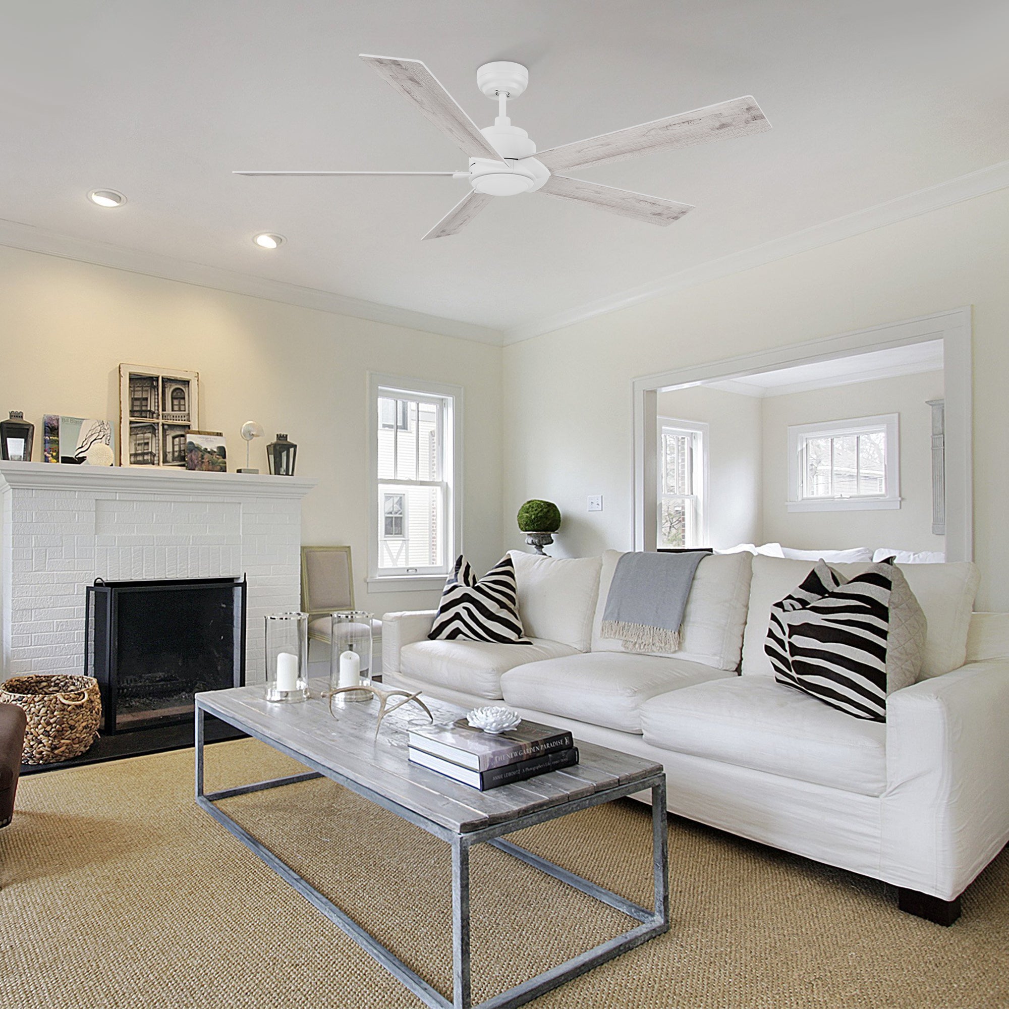 Welland 60 Inch Remote Control Ceiling Fan Without Light - Perfect for Living Room, Bedroom, and Outdoor Patio Cooling