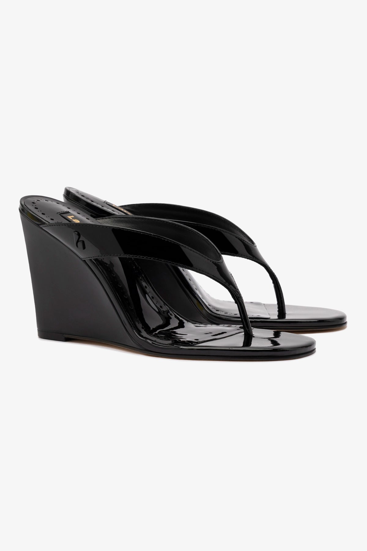 Gaia Wedge Sandal - Black Leather Women's Comfortable Platform Sandals for Summer, Beach & Casual Outings