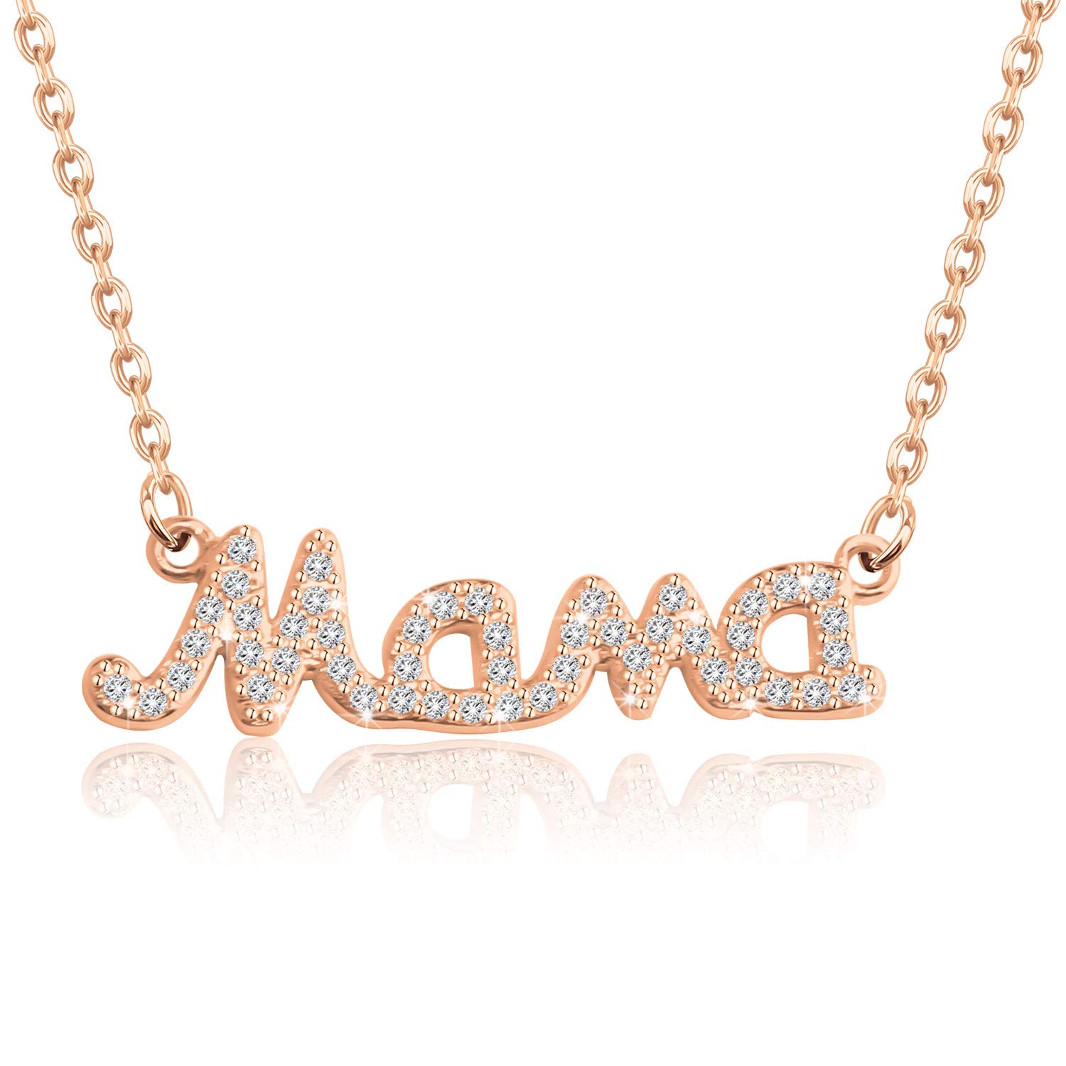 FOTAP Personalized Mom Necklace - Elegant Mother's Day Jewelry Gift for New Moms, Birthday Present for Women - Perfect for Mother's Day, Baby Showers & Special Occasions