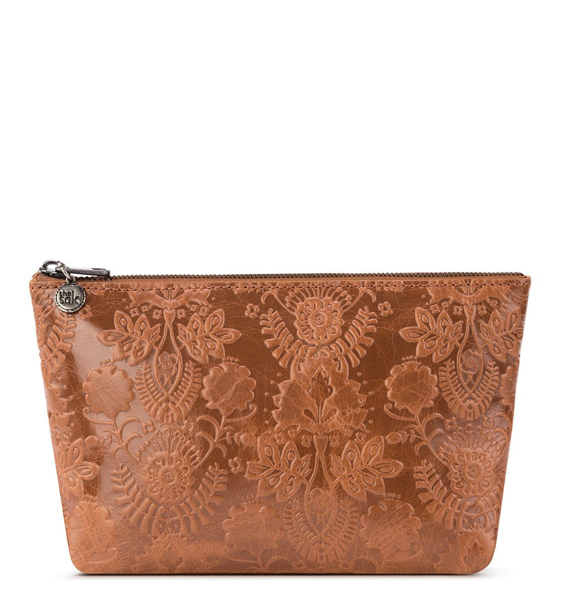 Leather - Tobacco Floral Embossed