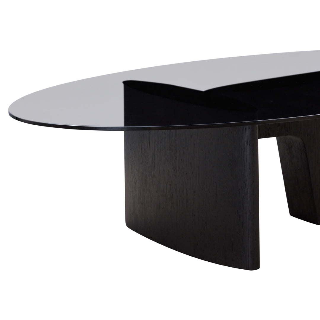Modern Oval Coffee Table - Minimalist Wooden Living Room Center Table for Small Spaces | Perfect for Apartments, Lounges & Cozy Home Decor