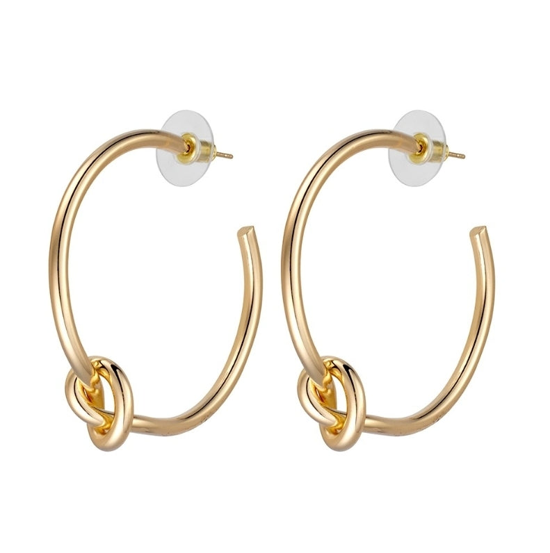 Gold Knot Stud Hoop Earrings for Women - Trendy Boho Chic Jewelry for Everyday Wear & Special Occasions