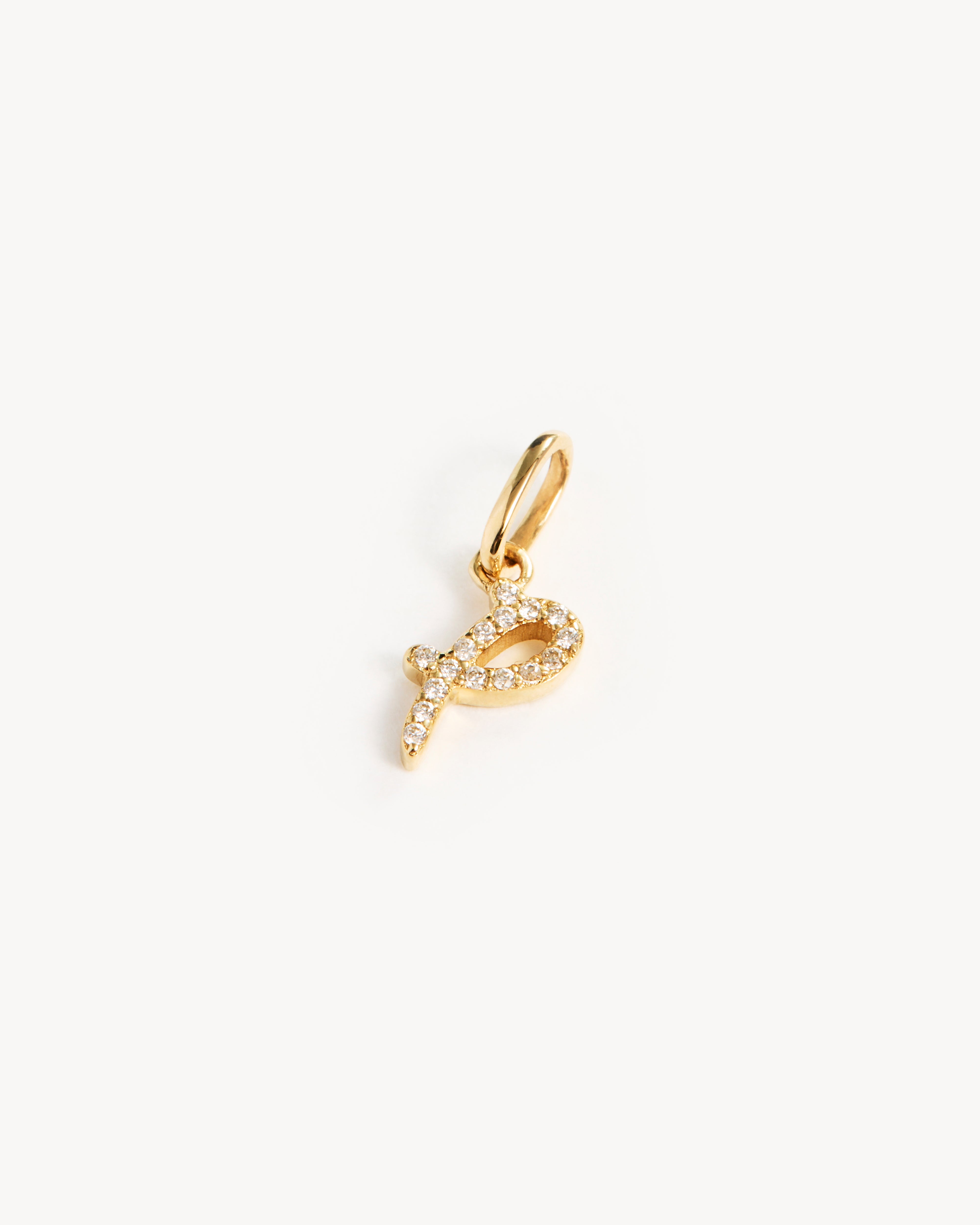 14K Solid Gold Forever Love Diamond Letter Necklace Pendant - Personalized Initial Jewelry Gift for Women, Perfect for Valentine's Day, Anniversary & Special Occasions