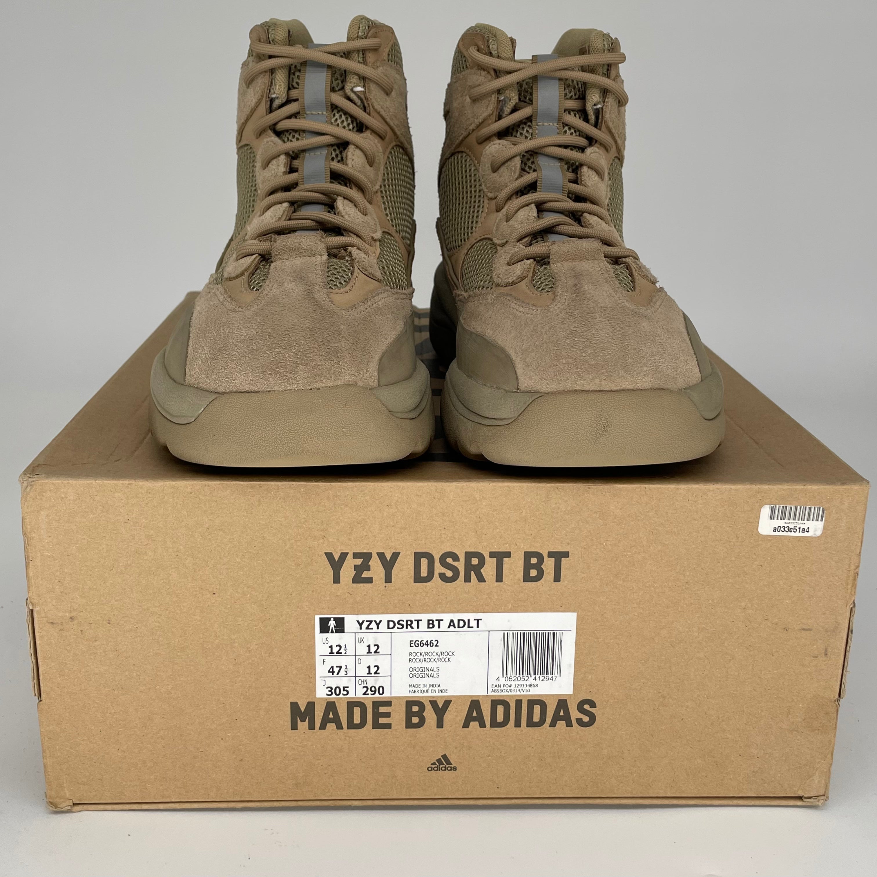 Adidas Yeezy Desert Boot Rock - Men's Size 12.5 (EG6462) | Stylish & Durable Hiking & Outdoor Shoes for Adventure & Streetwear Fashion