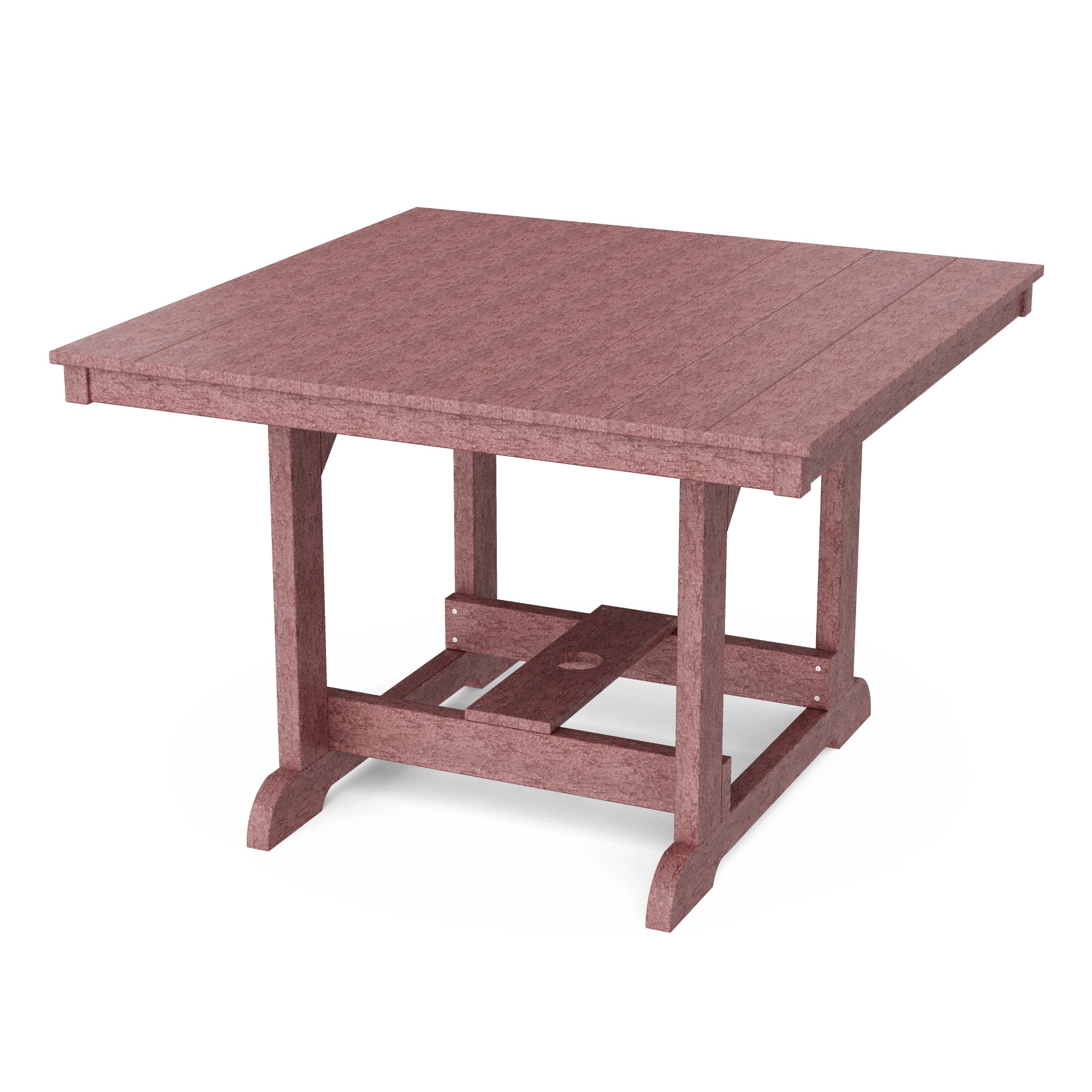Heritage 44x44 Inch Square Dining Table - Solid Wood Farmhouse Style Kitchen Table for Family Meals & Entertaining