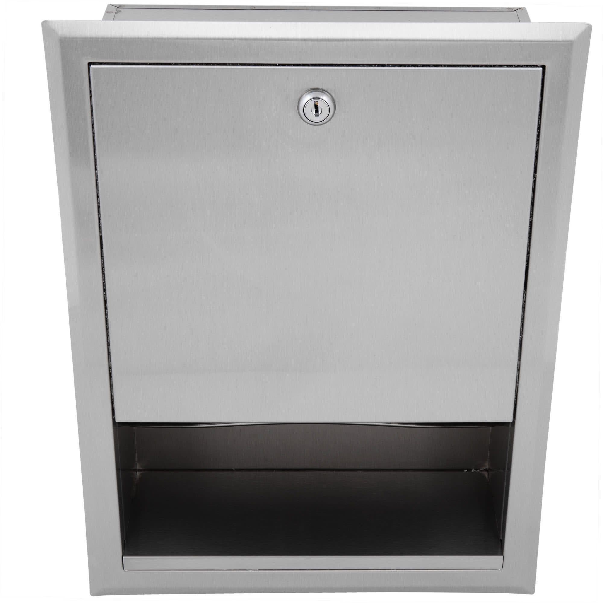 B-359 C Fold or Multifold Recessed Paper Towel Dispenser - Commercial Grade Stainless Steel - Perfect for Restaurants, Kitchens & Office Break Rooms