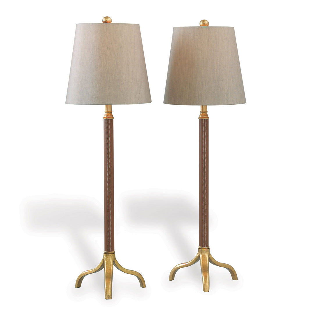 Portobello Buffet Lamps Set of 2 - Modern Table Lamps for Dining Room, Bedside Nightstand, Living Room Decor - Warm White Lighting for Home & Office