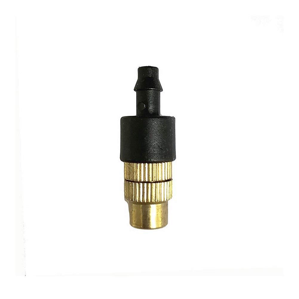 20PCS Copper Misting Nozzles - Brass Garden Watering Spray Sprinklers with Cooling Thread for Plants, Flowers & Lawn Care - Perfect for Greenhouse, Hydroponics & Outdoor Gardening (Yellow)