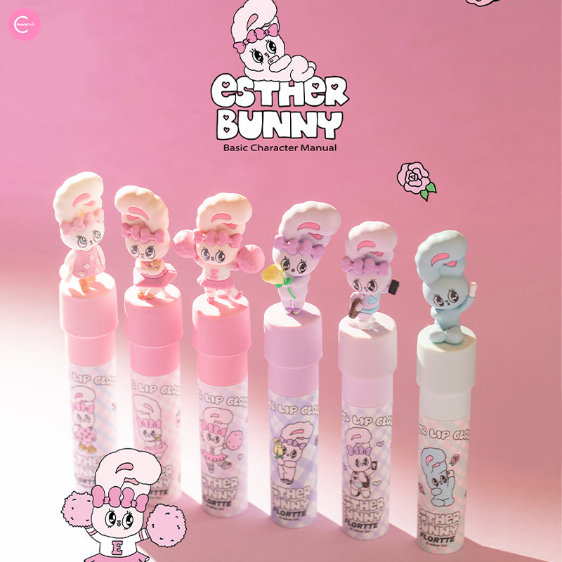FLORTTE x BUNNY Milky Lip Cream - Hydrating Tinted Lip Balm with Shea Butter & Vitamin E | Moisturizing & Nourishing for Soft Lips | Perfect for Daily Wear, Makeup Looks & Gift Giving