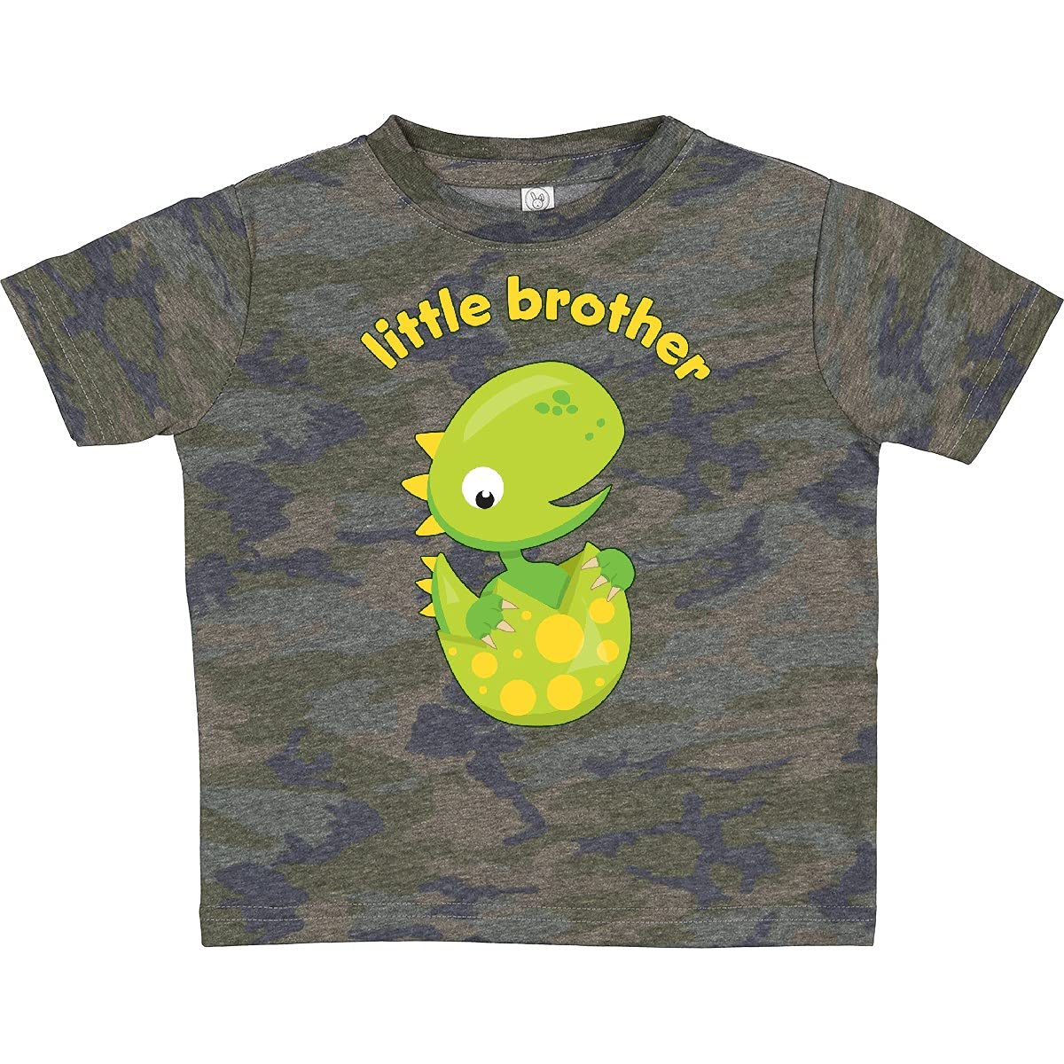 Inktastic Little Brother Dinosaur Toddler T-Shirt - Cute Dino Graphic Tee for Toddler Boys - Soft Cotton Short Sleeve Shirt - Perfect for Playdates, Daycare & Family Photos