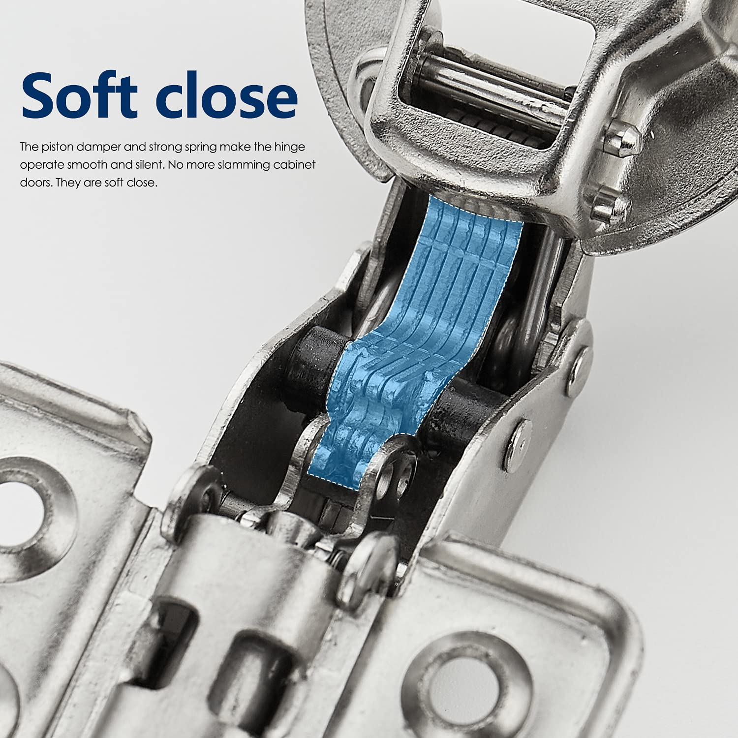 60 Pack 30 Pairs Soft Close Cabinet Hinges - Half Overlay Concealed Cup Hinges for European Style Frameless Kitchen Cabinets - Adjustable Heavy Duty Hinges for Smooth Quiet Door Closing (Perfect for Kitchen Renovation & Cabinet Upgrades)