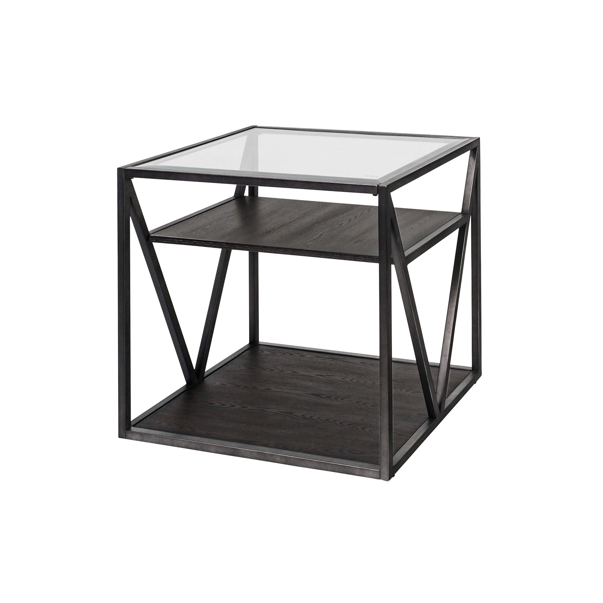 Modern Arista End Table - Small Nightstand with Storage Shelf for Bedroom, Living Room - Perfect for Holding Lamps, Books & Decor