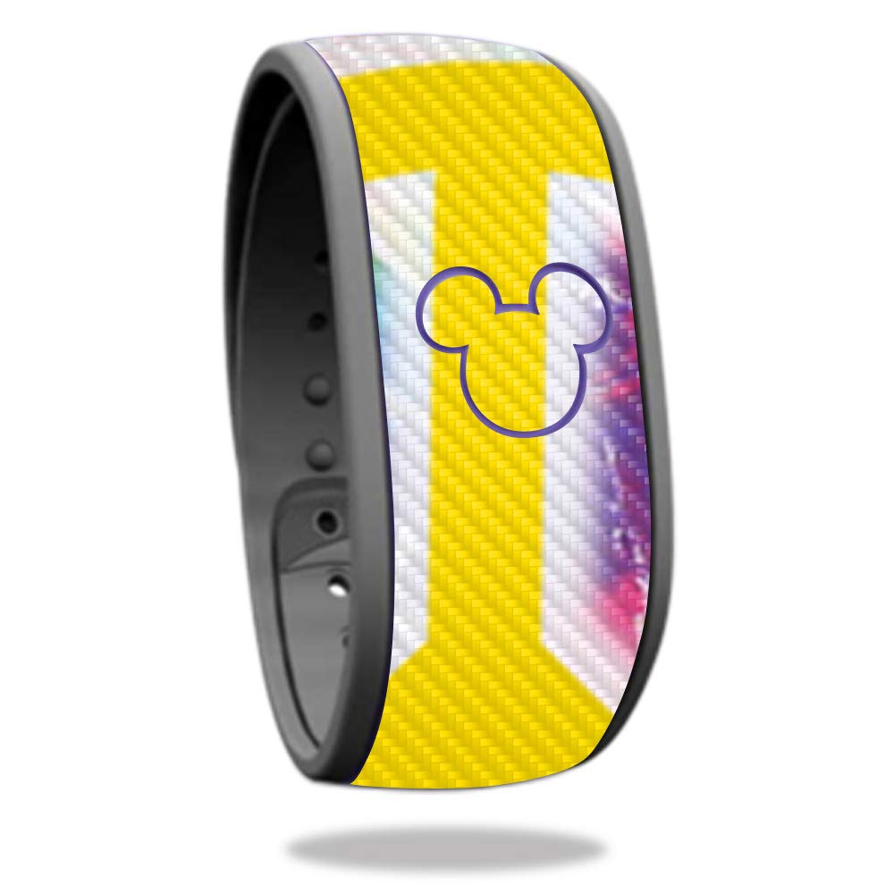 Premium Disney MagicBand Carbon Fiber Skin - Peaceful Explosion Design | Protective & Durable Textured Cover | Easy Application & Removal | USA Made | Perfect for Theme Parks & Disney Vacations