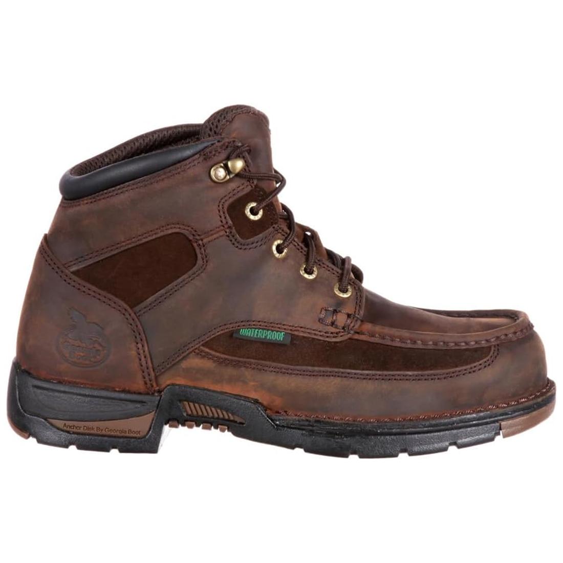 Georgia Athens Waterproof Work Boots for Men - Durable Steel Toe Safety Shoes for Construction & Outdoor Work - Slip Resistant & Comfortable for All-Day Wear