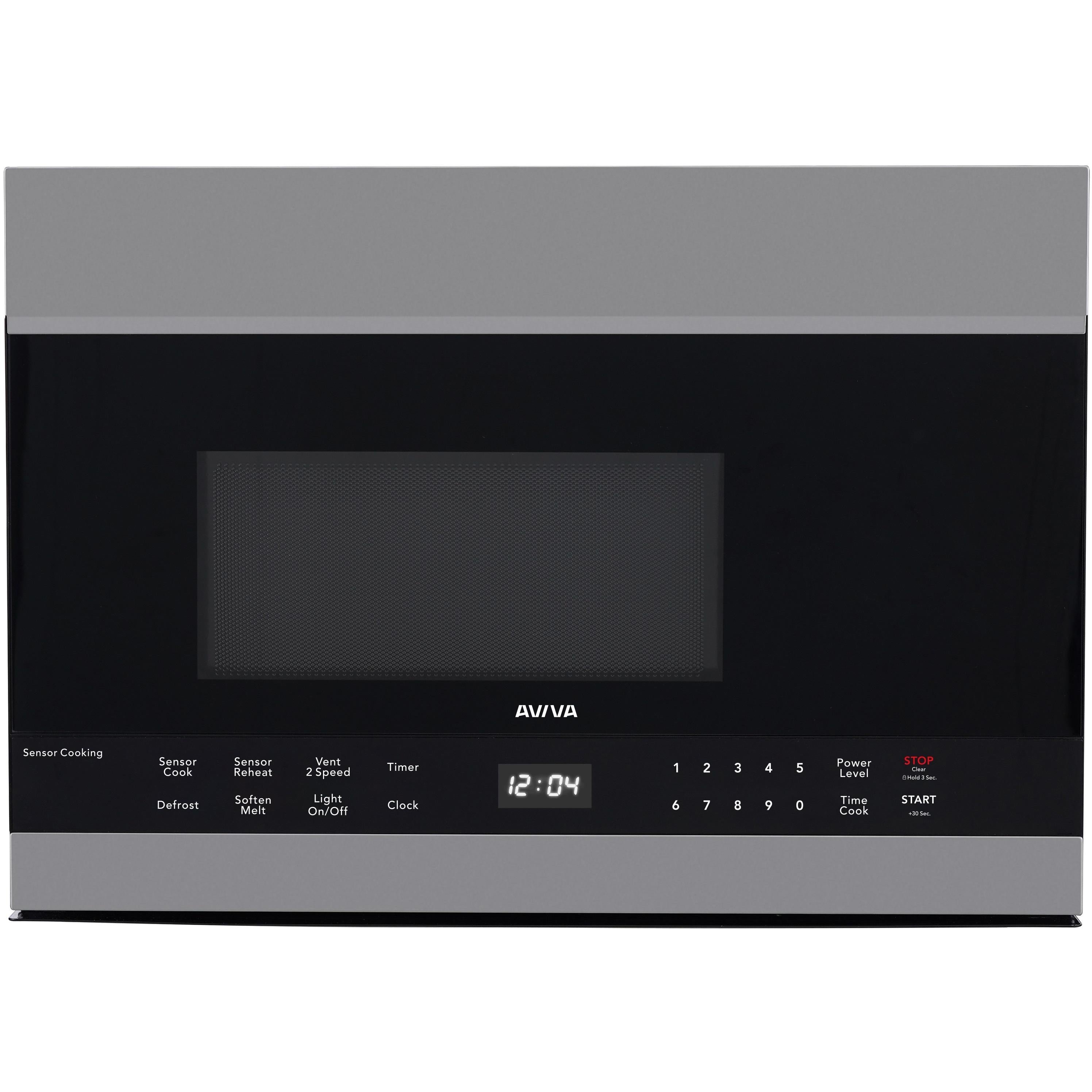 AVIVA 24 Inch Over the Range Microwave Oven - 1.4 Cu. Ft Capacity, Stainless Steel Finish (AOTRM243SB) - Perfect for Small Kitchens, Apartments & Space-Saving Cooking
