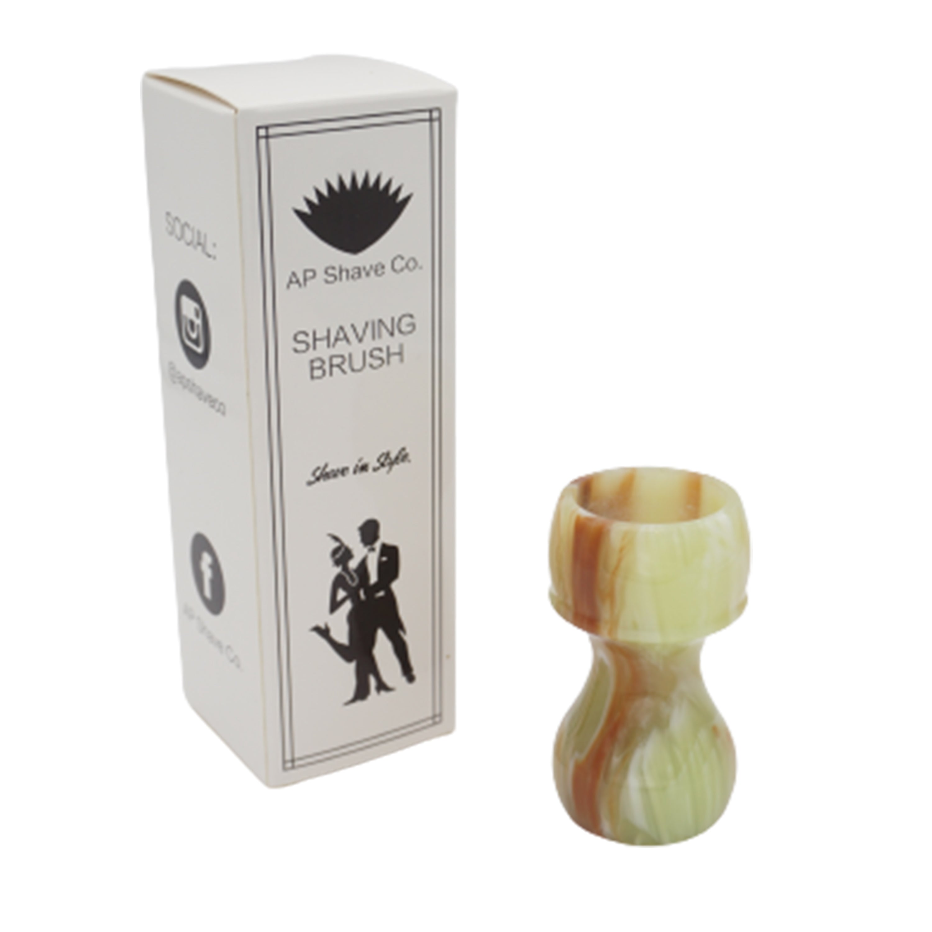 Premium Jade Handcrafted Shaving Brush Handle for Men - Fits 24mm & 26mm Knots - Luxury Wet Shaving & Grooming Gift for Father's Day, Birthday & Special Occasions