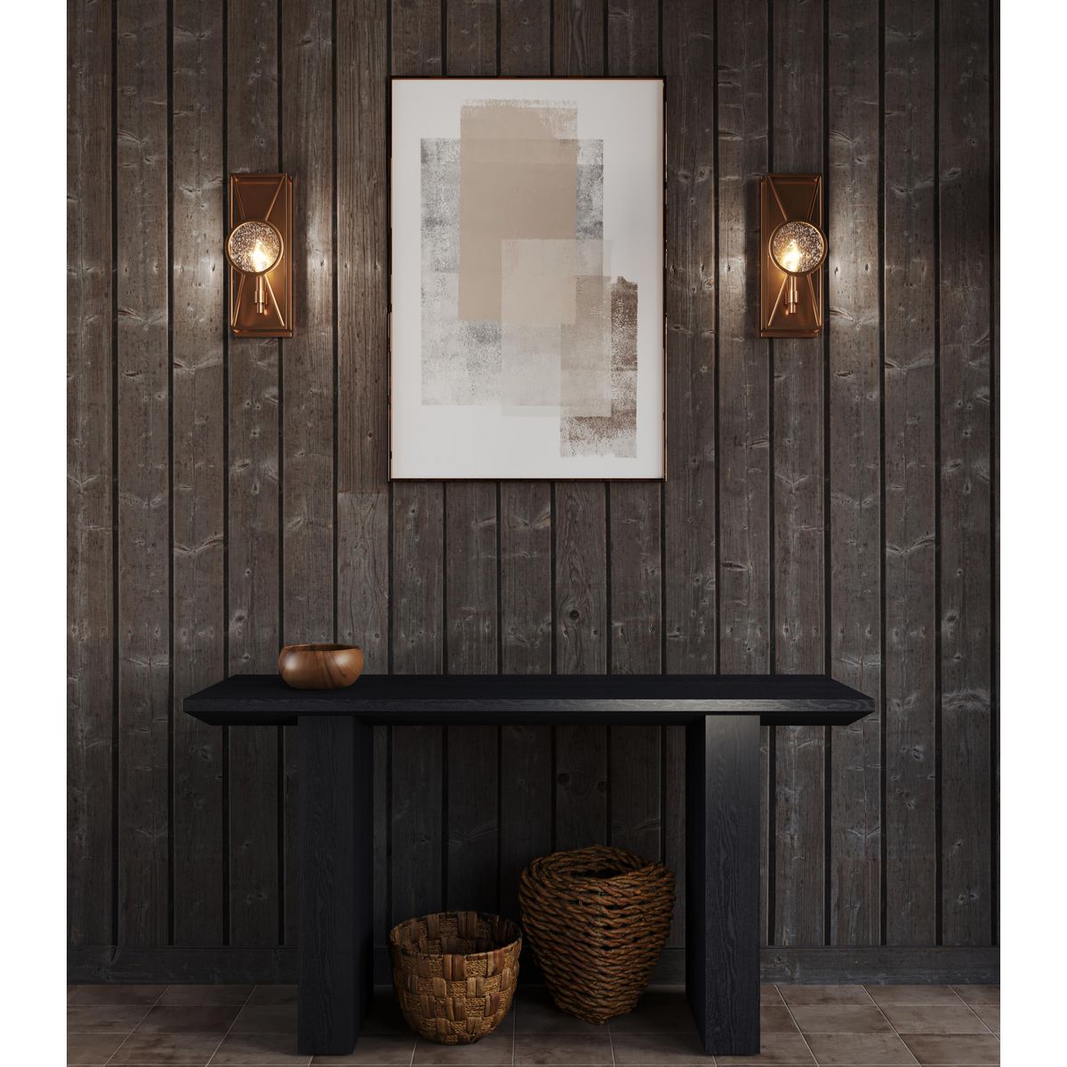 Cumberland Collection One Light Wall Sconce - Modern Brass Finish Wall Light Fixture for Bedroom, Living Room & Hallway Lighting
