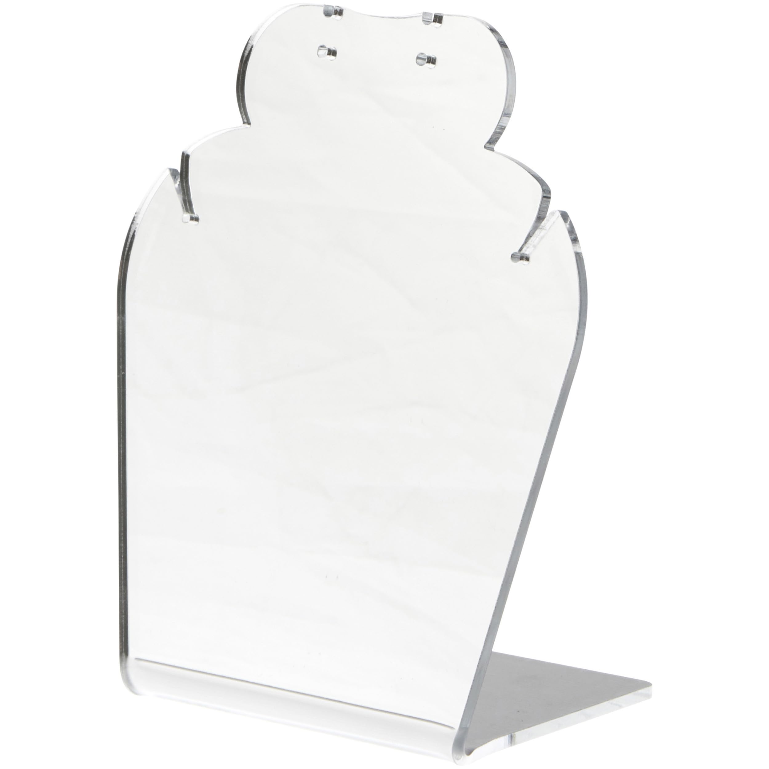 Plymor Acrylic Jewelry Display Stand - Mirror Finish Necklace & Earring Holder (6 Pack) - 4.625