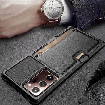 Magnetic Leather Card Holder Wallet Case for Samsung Galaxy Note 20 Ultra & S20 Plus - Slim Protective Cover with RFID Blocking (Perfect for Business Travel & Everyday Use)
