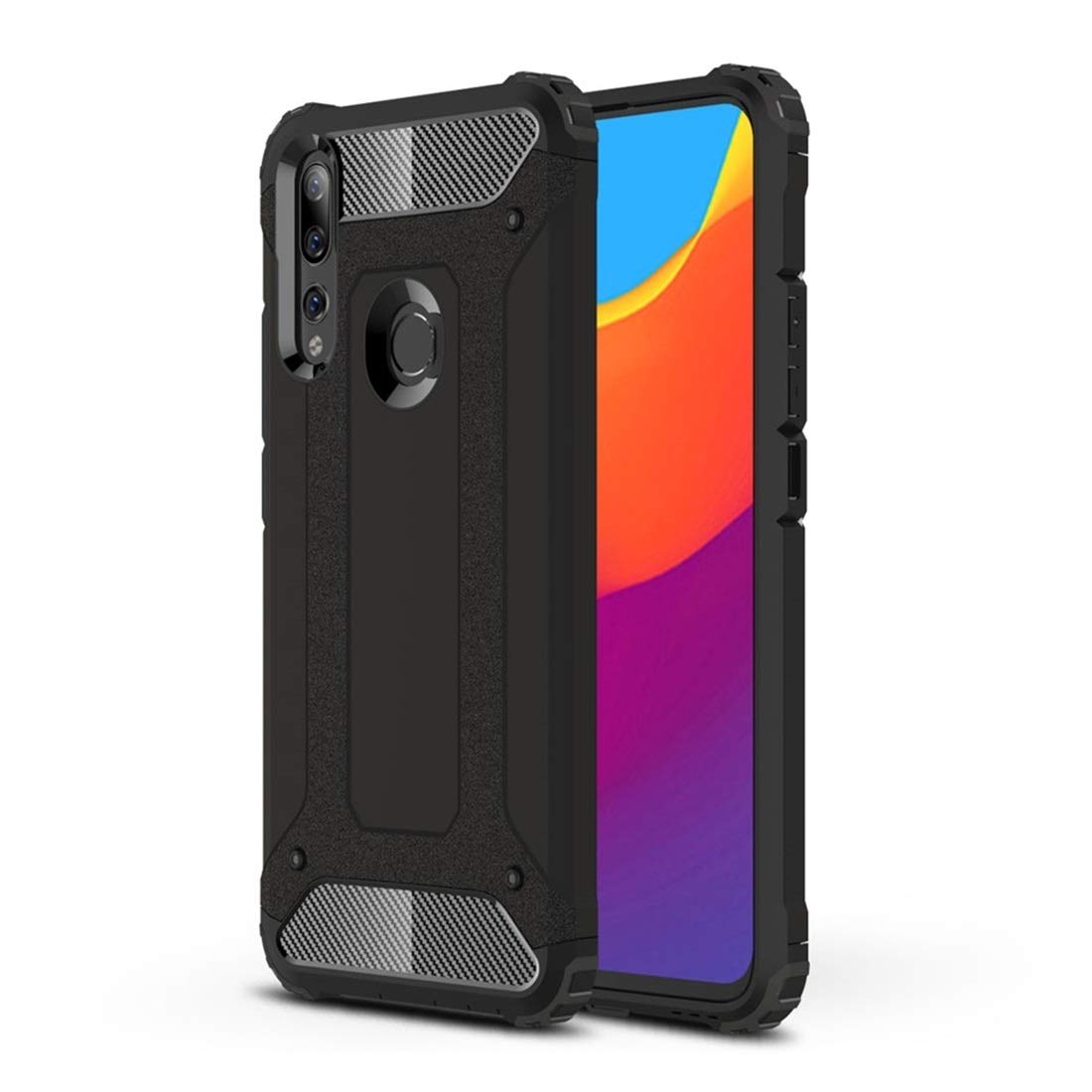 Durable Huawei Y9 Prime (2019) & P Smart Z Phone Case - Shockproof TPU+PC Hybrid Protective Cover (Black) | Slim Fit, Anti-Scratch Design for Everyday Use & Outdoor Activities
