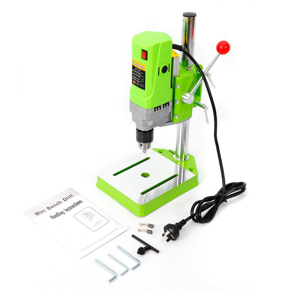 710W Mini Electric Bench Drill Stand 0-2800 RPM with 1-13mm Chuck - Portable Drill Press for Woodworking, Metalworking & DIY Projects - Perfect for Home Workshops and Professional Use