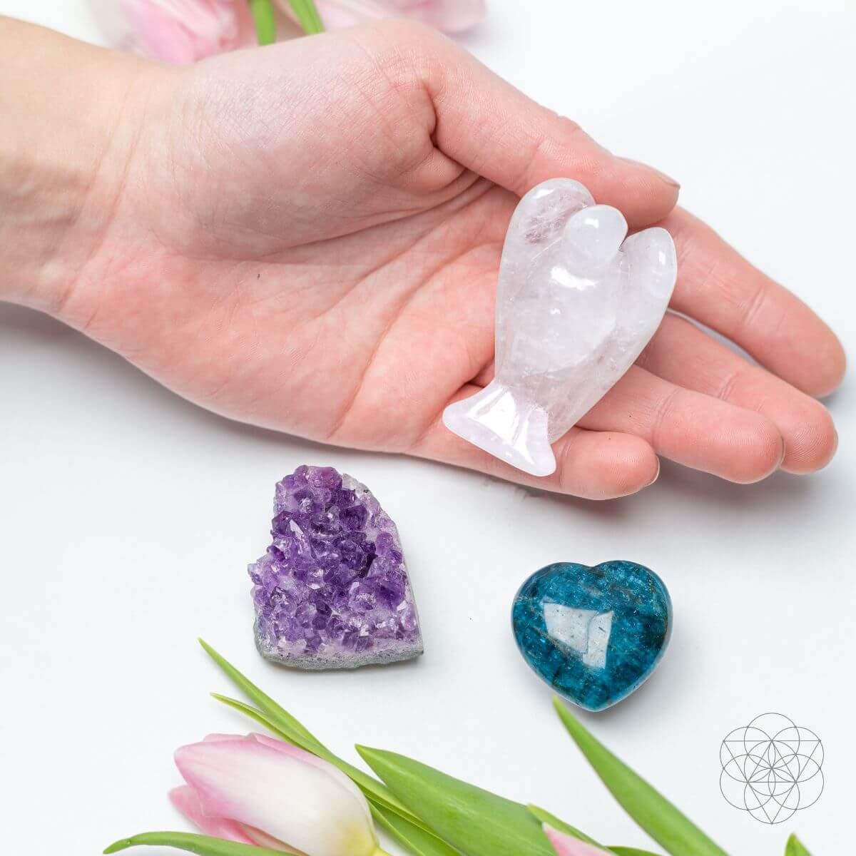 Guardian Angel Car Crystals for Protection - Spiritual Car Charm Ornament & Vent Accessory - Healing Crystal Gift for Women - Perfect for Safe Travel & Positive Energy in Your Vehicle