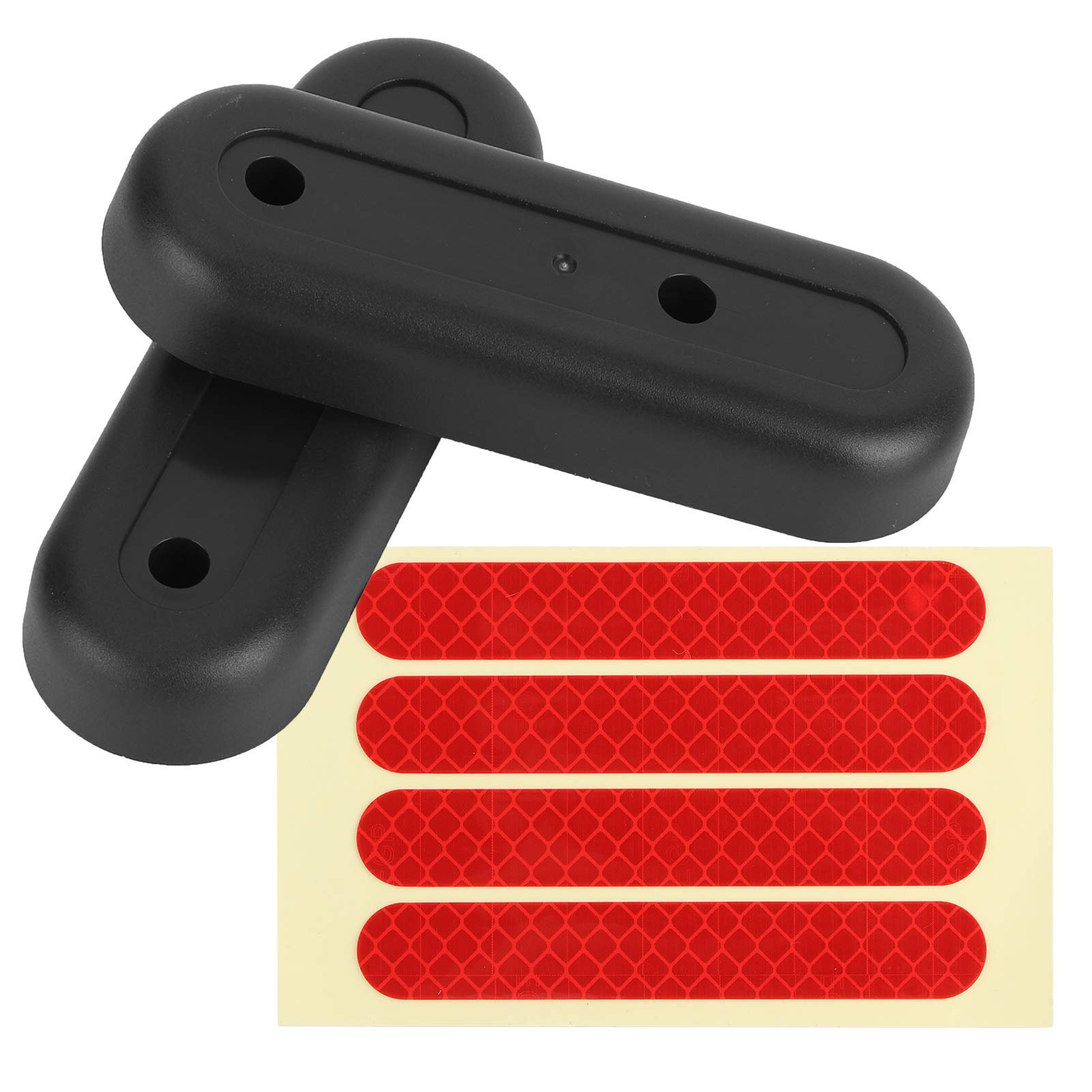 FECAMOS Reflective Wheel Stickers for Electric Scooter - Decorative Fork Cover for G30 Model (Red) - Enhance Visibility & Style for Night Riding & Commuting