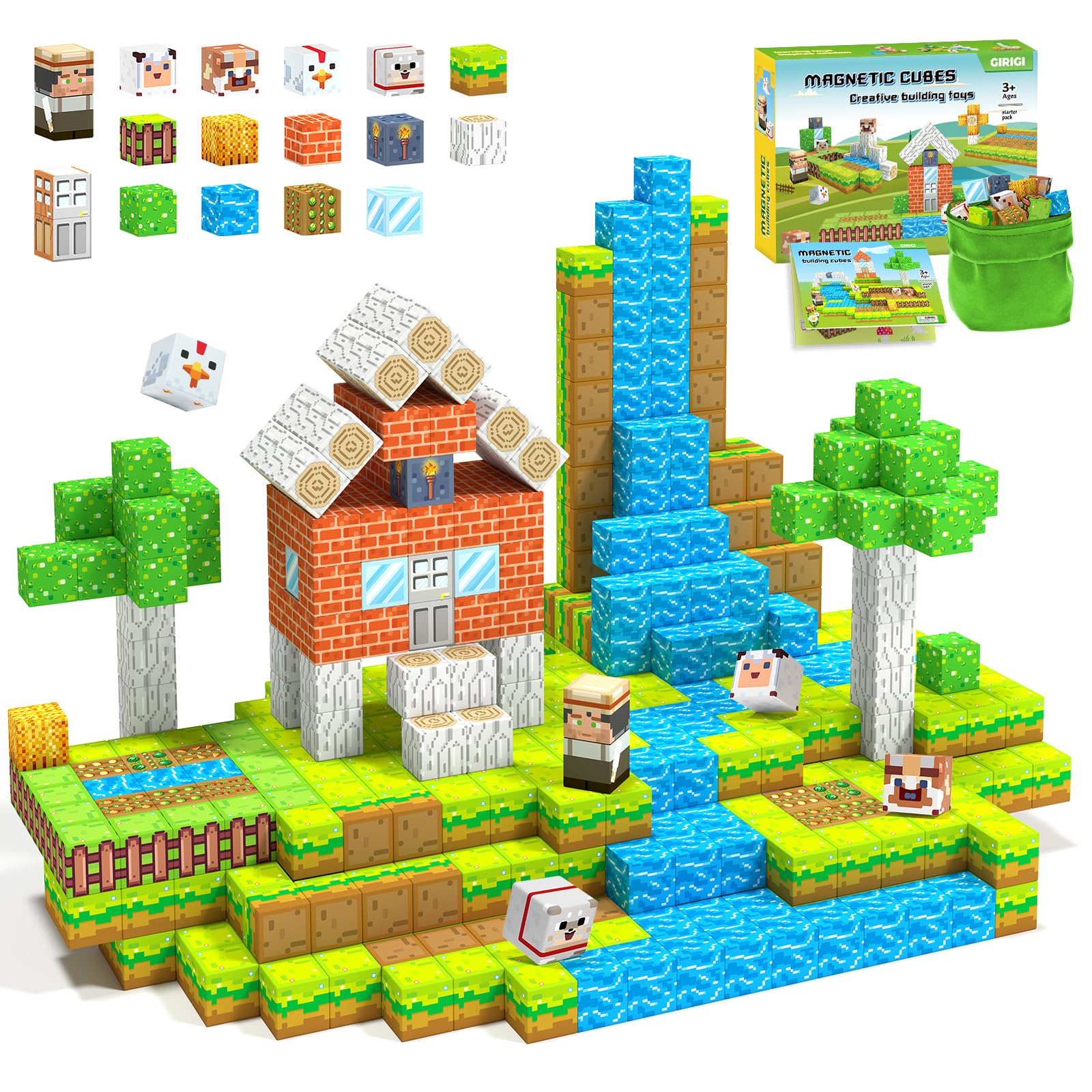 Magnetic Building Blocks for Kids - STEM Educational Toys for Ages 3-13 | Creative Construction Set for Boys & Girls | Perfect Christmas & Birthday Gift | Great for Classroom Learning & Home Play