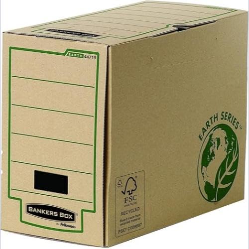 Bankers Box Earth Series – Ultimate A4 Filing Box, 150mm Brown Folio, Pack of 20 | Secure Document Storage for Office, Home & Business Organization