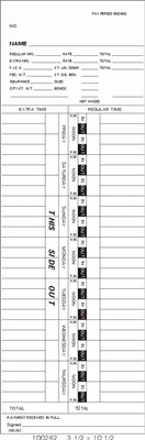 TCS (1000 Count) Side-Feed Weekly Time Cards Form 100262 - Perfect for Employee Time Tracking & Payroll Management in Offices & Businesses