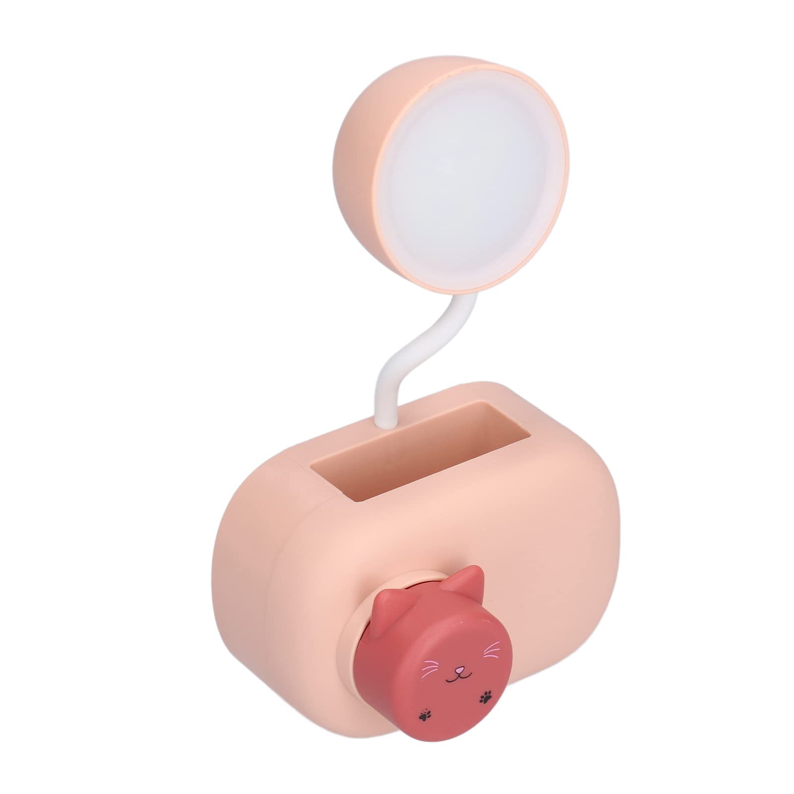 Adorable Cartoon Cat LED Desk Lamp - USB Rechargeable, Long Battery Life, Built-in Pencil Sharpener - Perfect for Study Room, Reading, Night Light & Gift (Pink) | Home Office, Dorm, Kids Room Essential Lighting Solution