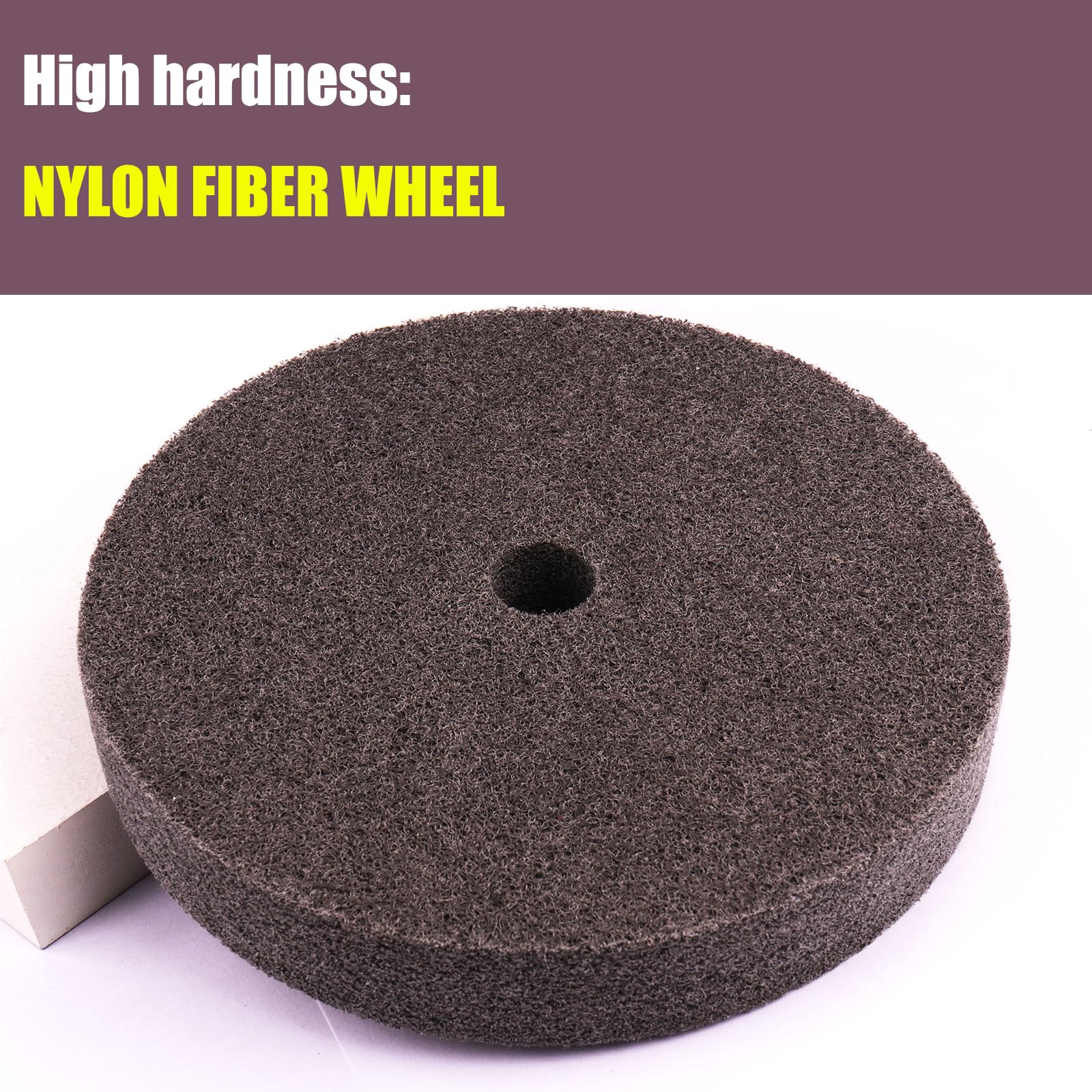 6 Inch Fiber Buffing Wheel, 7P Hardness Fiber Polishing Wheel, 180 Grit Quick Change Replacement Pad for Bench Buffer & Bench Grinder - Perfect for Polishing Stainless Steel, Metal, Aluminum & Automotive Parts - Ideal for DIY, Jewelry Making & Metalworking Projects