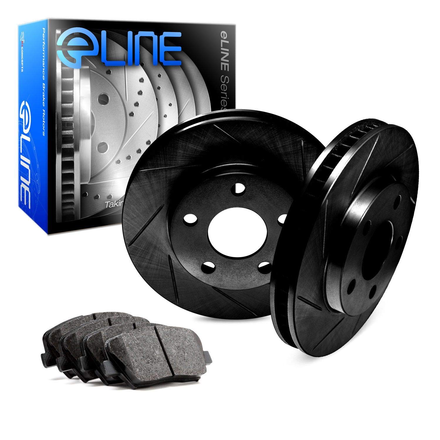 R1 Concepts Premium Front Brake Kit - Ceramic Brake Pads & Rotors for 2013-2015 Cadillac ATS | High-Performance Braking System for Daily Commuting & City Driving