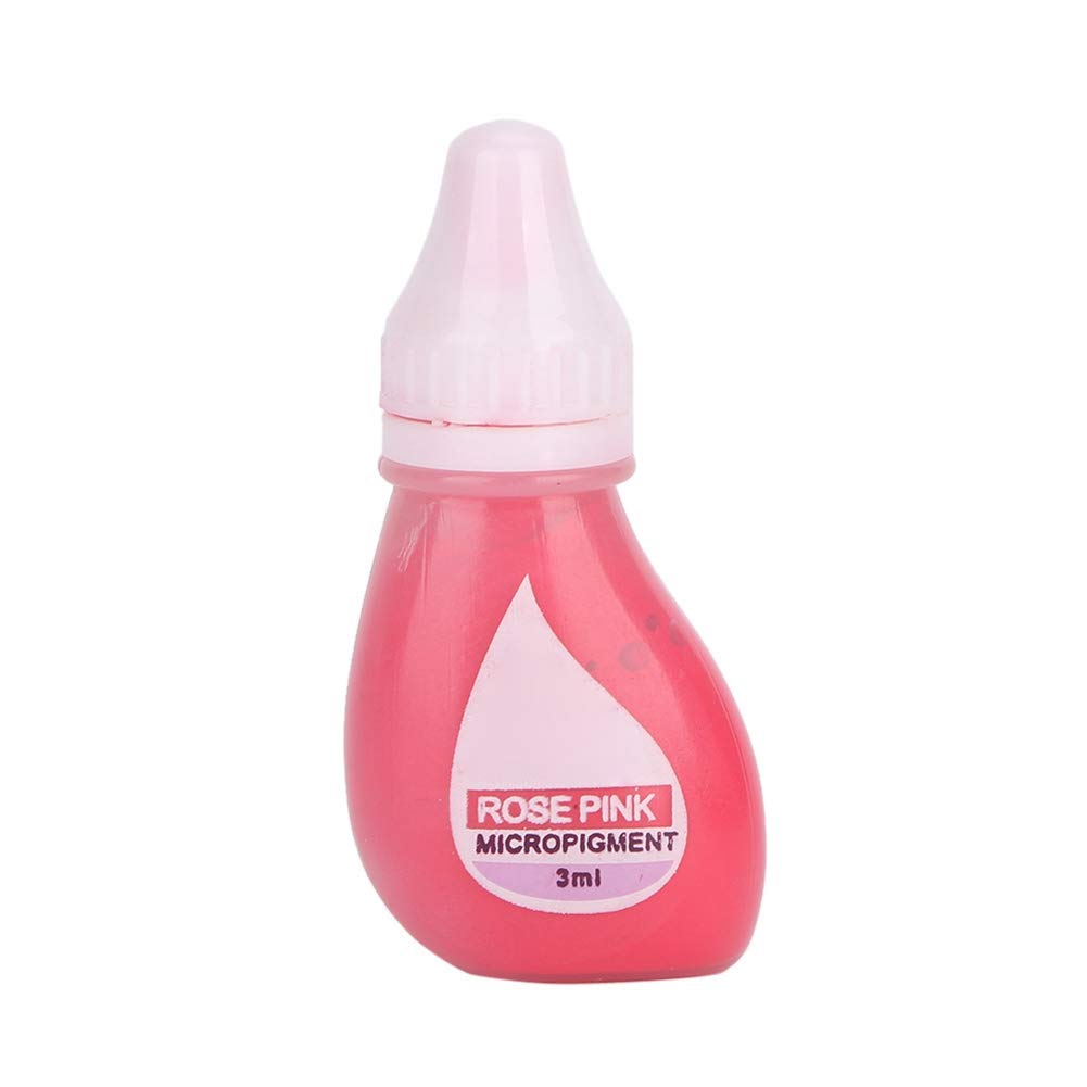 Natural Plant-Based Tattoo Pigment - Semi-Permanent Lip, Eyebrow & Eyeliner Ink - Fade-Resistant, Long-Lasting Formula (Pink Rose for Lips) - Perfect for Permanent Makeup, Microblading & Cosmetic Tattooing
