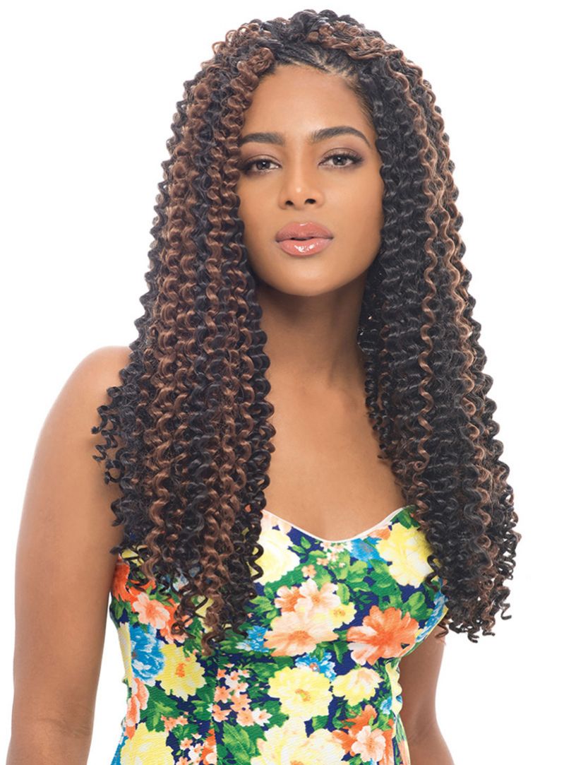 Janet Collection Water Wave Crochet Braiding Hair - Soft & Natural Looking Synthetic Hair for Protective Styles, Twist Outs & Everyday Wear