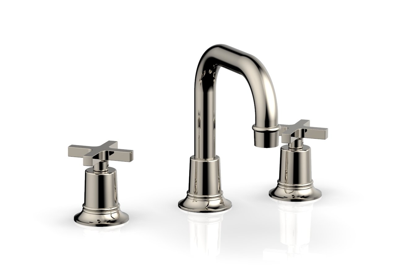 HEX MODERN Widespread Bathroom Faucet with Cross Handles - Model 501 05 - Perfect for Modern Vanities and Luxury Bathroom Renovations