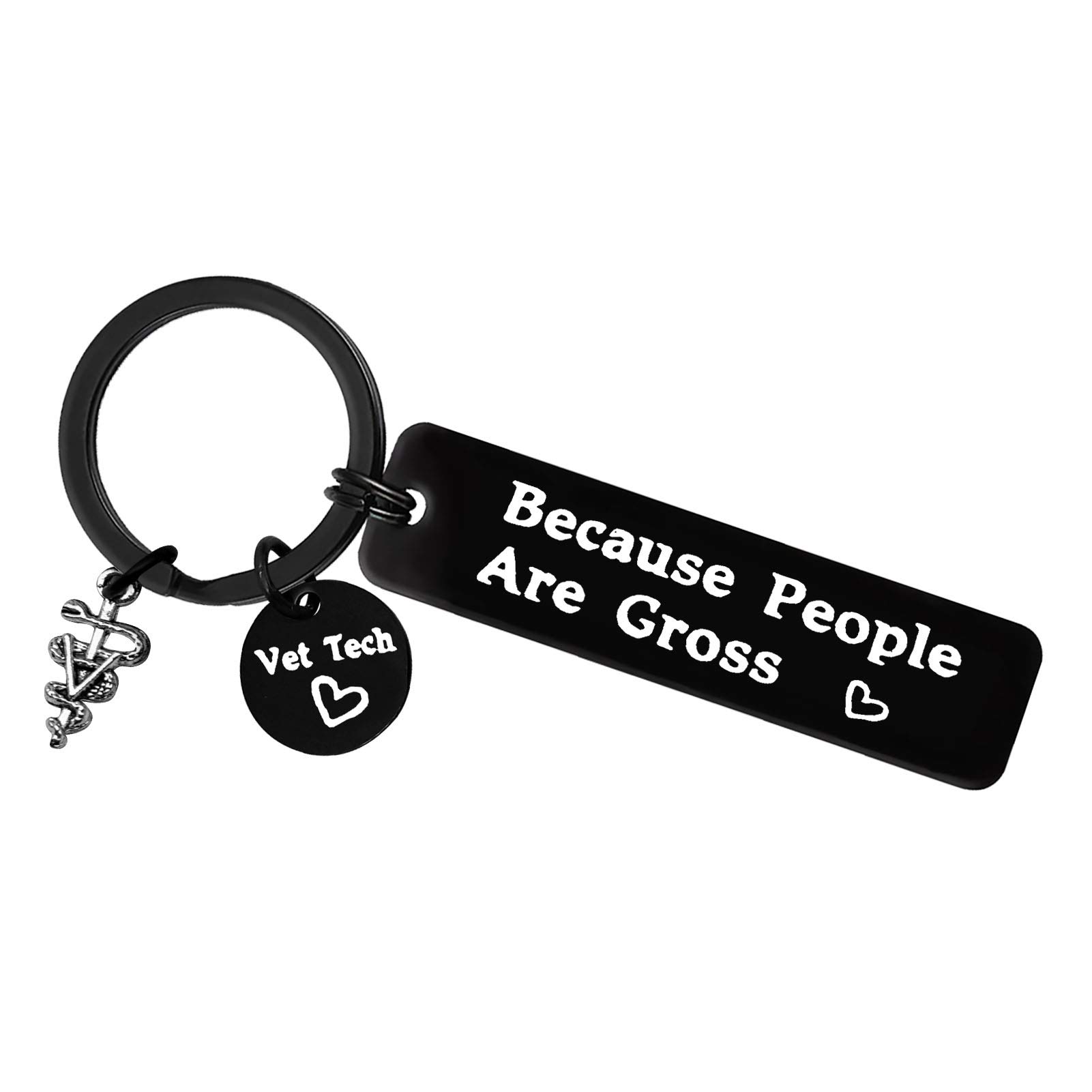 Veterinarian Gifts Keychain - Engraved Vet Tech & Student Appreciation Present for Veterinary Professionals - Perfect for Graduation, Thank You Gifts & Daily Use