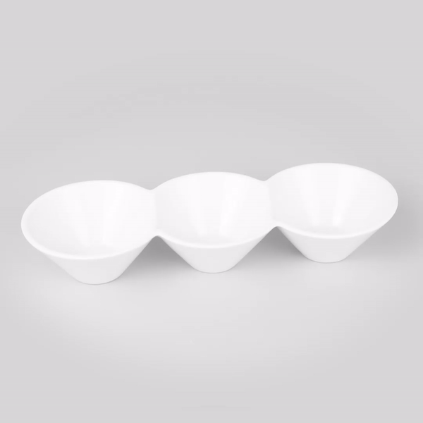 18 oz Round White Porcelain Modern Bowl Set - 13.5