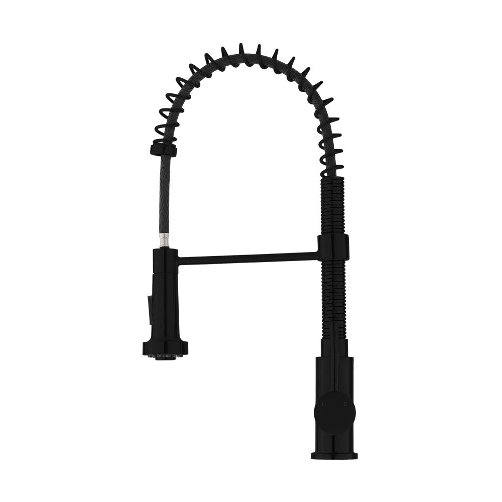 Nouvet Matte Black Single Handle Pull Down Kitchen Faucet - Modern Brushed Nickel Finish for Sink, Dishwashing & Food Prep